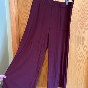 EUC Lauren Conrad Burgundy Wide-Leg Pants